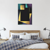 Moderne Luxe Geometrische Compositie Canvas Afdruk (Insitu (Slaapkamer))