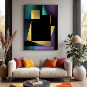 Moderne Luxe Geometrische Compositie Poster