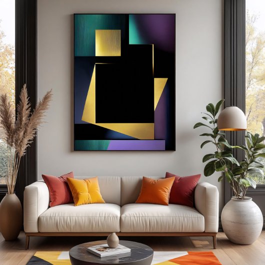 Moderne Luxe Geometrische Compositie Poster