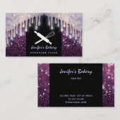 Moderne luxe glitterspalk whiskybakkerij visitekaartje (Voorkant / Achterkant)