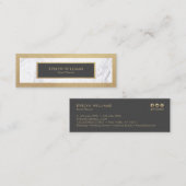 Moderne Luxe Gold en marmer Dark Grey Event Planne Mini Visitekaartje (Voorkant / Achterkant)