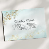 Moderne Luxe Gold Flect Blauwgroen missen over huw Informatiekaartje