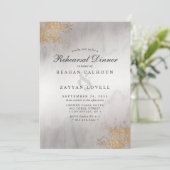 Moderne Luxe Gold voelt grijs-missen Kaart (Staand voorkant)