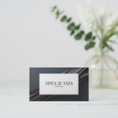 Moderne luxe golf zwart en koper visitekaartje (Staand voorkant)