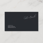 Moderne luxe golf zwart en koper visitekaartje (Achterkant)