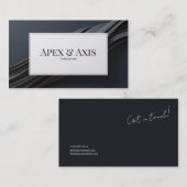 Moderne luxe golf zwart en koper visitekaartje (Voorkant / Achterkant)