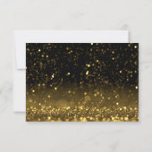 Moderne luxe goud zwart glinstert bedankkaart (Achterkant)