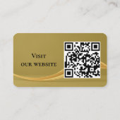 Moderne luxe gouden aangepaste logo en QR-code Visitekaartje (Achterkant)