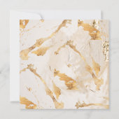 Moderne Luxe Gouden Abstract Save The Date Kaart (Achterkant)