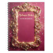 moderne luxe gouden barok notitieboek (Voorkant)