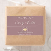 Moderne luxe gouden hartipografie-kaarsespot etiket (Insitu)