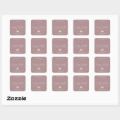 Moderne luxe gouden harttypografie kaars vierkante sticker (Vel)