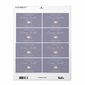 Moderne luxe gouden kraankaars etiket (Full Sheet)