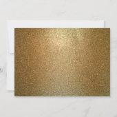 Moderne luxe goudglitter Wedding Kaart (Achterkant)