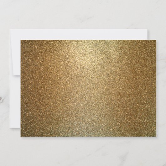 Moderne luxe goudglitter Wedding Kaart (Achterkant)