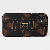 Moderne luxe goudmonogram voor elegant Case-Mate iPhone case (Achterkant (horizontaal))