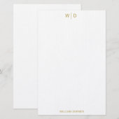 Moderne luxe goudverhalen briefpapier (Voorkant / Achterkant)