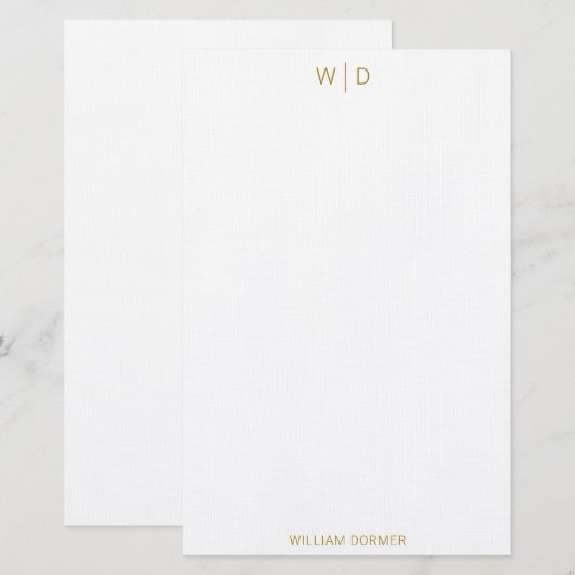 Moderne luxe goudverhalen briefpapier (Voorkant / Achterkant)