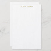 Moderne luxe goudverhalen briefpapier (Voorkant / Achterkant)