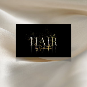 Moderne luxe haarstylist roos gouden typografie visitekaartje