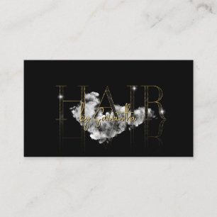 Moderne luxe haarstylist roos gouden typografie visitekaartje