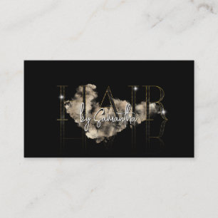 Moderne luxe haarstylist roos gouden typografie visitekaartje