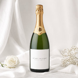 Moderne luxe huwelijks wijnfleslabels met Serif-le Sparkling Wijnetiket
