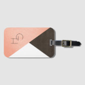 Moderne luxe Initialen Bagagelabel (Voorkant (horizontaal))