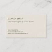 Moderne luxe interieurontwerper op maat visitekaartje (Voorkant)