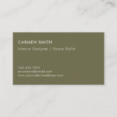 Moderne luxe interieurontwerper op maat visitekaartje (Voorkant)