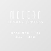 Moderne luxe juwelen in luxe over de hele lijn raamsticker (Vel)