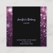 Moderne luxe lekkere cakkerkoekjes vierkante visitekaartje (Achterkant)