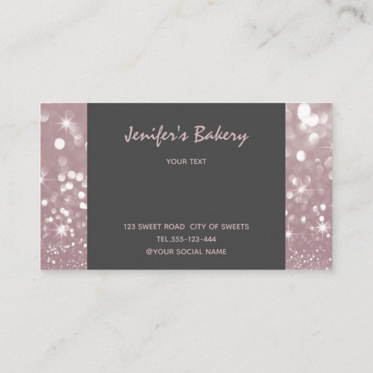 Moderne luxe lekkere cakkerkoekjes visitekaartje (Achterkant)