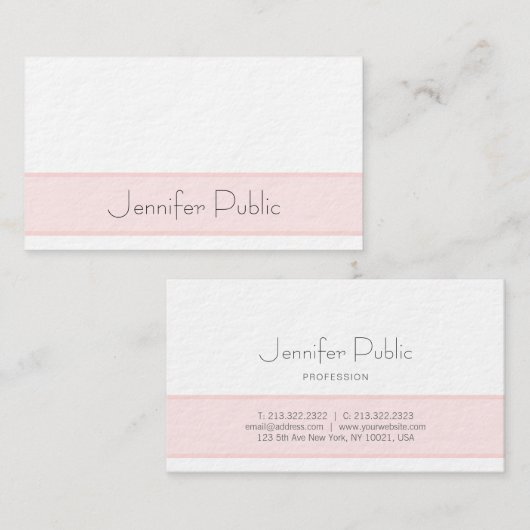 Moderne luxe luxe luxe glans visitekaartje (Voorkant / Achterkant)