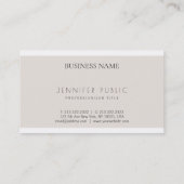 Moderne luxe luxe luxe luxe luxe edringende schoon visitekaartje (Achterkant)