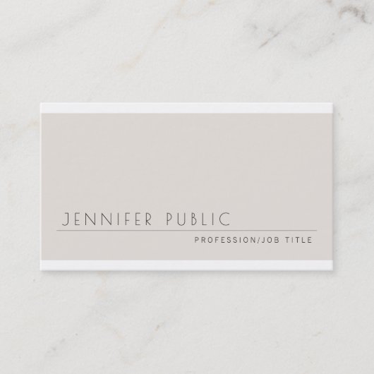 Moderne luxe luxe luxe luxe luxe edringende schoon visitekaartje (Voorkant)