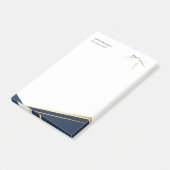 Moderne luxe makelaar in onroerend goed Navy Goud Post-it® Notes (Schuin)