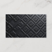 Moderne luxe mat zwart custom logo social media visitekaartje (Achterkant)