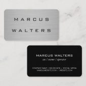 Moderne Luxe Metaal Visitekaartje (Voorkant / Achterkant)