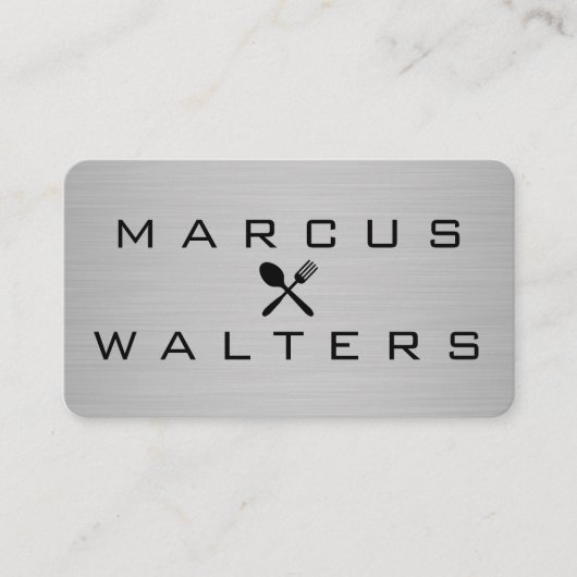 Moderne Luxe Metallic met Icon Visitekaartje (Voorkant)