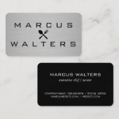 Moderne Luxe Metallic met Icon Visitekaartje (Voorkant / Achterkant)