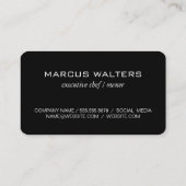 Moderne Luxe Metallic met Icon Visitekaartje (Achterkant)