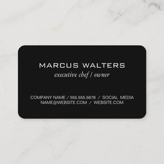 Moderne Luxe Metallic met Icon Visitekaartje (Achterkant)