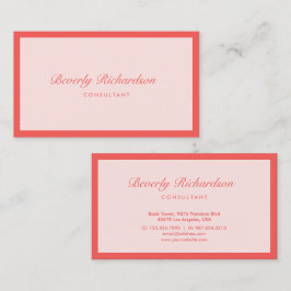 Moderne luxe minalistische professionele zalm visitekaartje