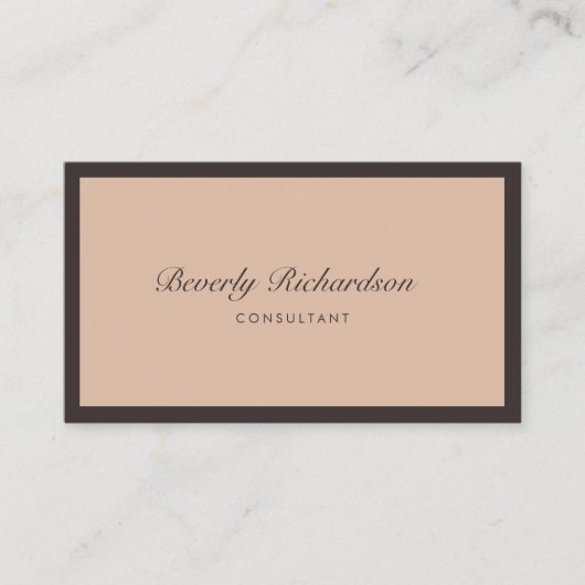Moderne, luxe, minimale professionele Blush Visitekaartje (Voorkant)