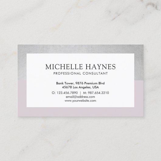 Moderne, luxe, minimale professionele Paarse Visitekaartje (Achterkant)