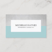 Moderne, luxe minimalistische professionele blauw visitekaartje (Voorkant)