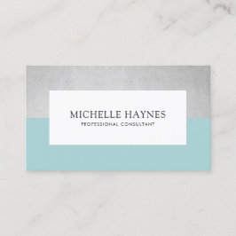 Moderne, luxe minimalistische professionele blauw visitekaartje