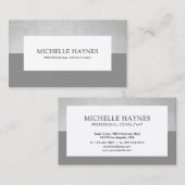 Moderne, luxe minimalistische professionele grijs visitekaartje (Voorkant / Achterkant)