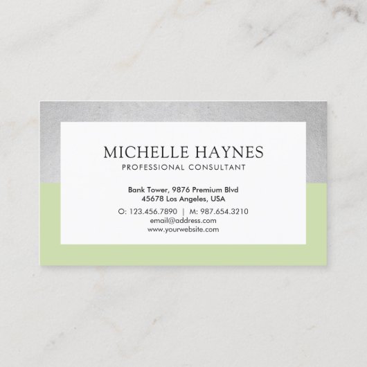 Moderne, luxe, minimalistische, professionele groe visitekaartje (Achterkant)